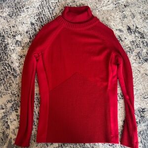 Athleta Mesa Hybrid Red Turtleneck Sweater